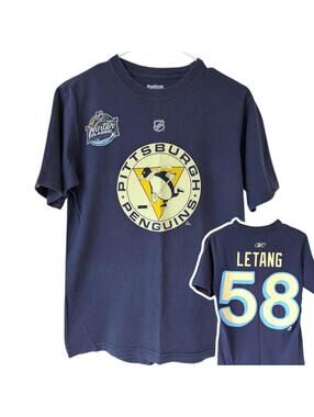 Vintage 2011 Winter Classic Pittsburgh Penguins Letang 58 Shirt S NHL Hockey Tee